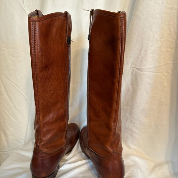 Frye Brown Leather Wide Calf Melissa Boots - Size 11 - Picture 6 of 8